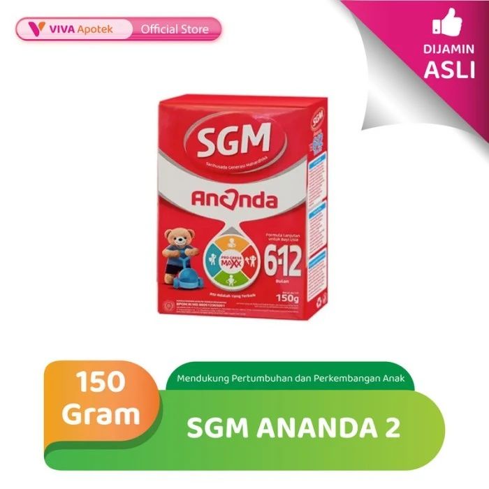 Jual Sgm Ananda 2 (6-12 Bulan) Formula Bayi Bubuk (150 Gram) Di Seller ...