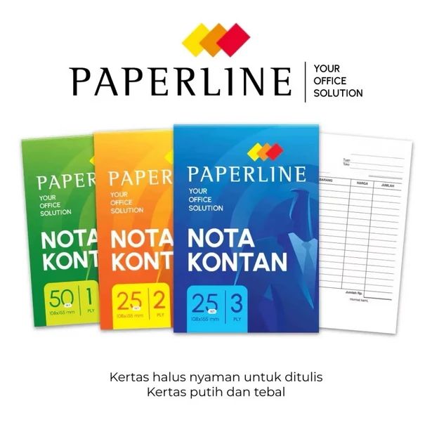Jual Nota Kontan Paperline Kecil 2 Ply Ncr ( 1 Pak Isi 10 Pcs ) Di ...