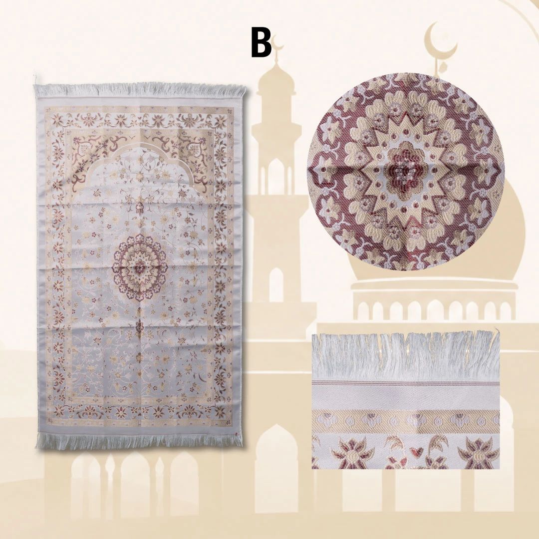 Jual Sajadah Travel Satin Al Jamal Turkiye Motif Bunga Rumbai Jumbo 110 ...