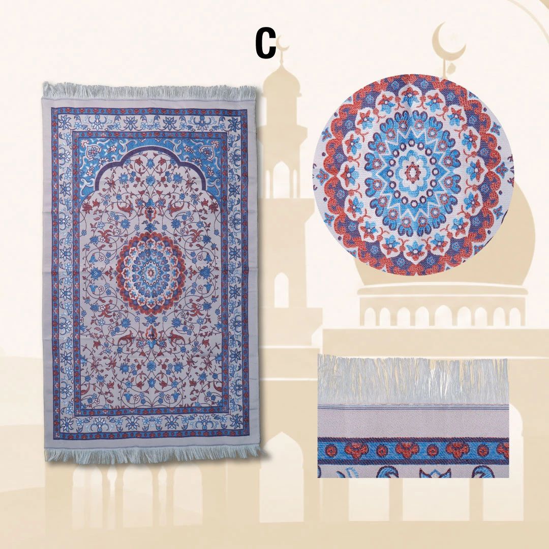 Jual Sajadah Travel Satin Al Jamal Turkiye Motif Bunga Rumbai Jumbo 110 ...