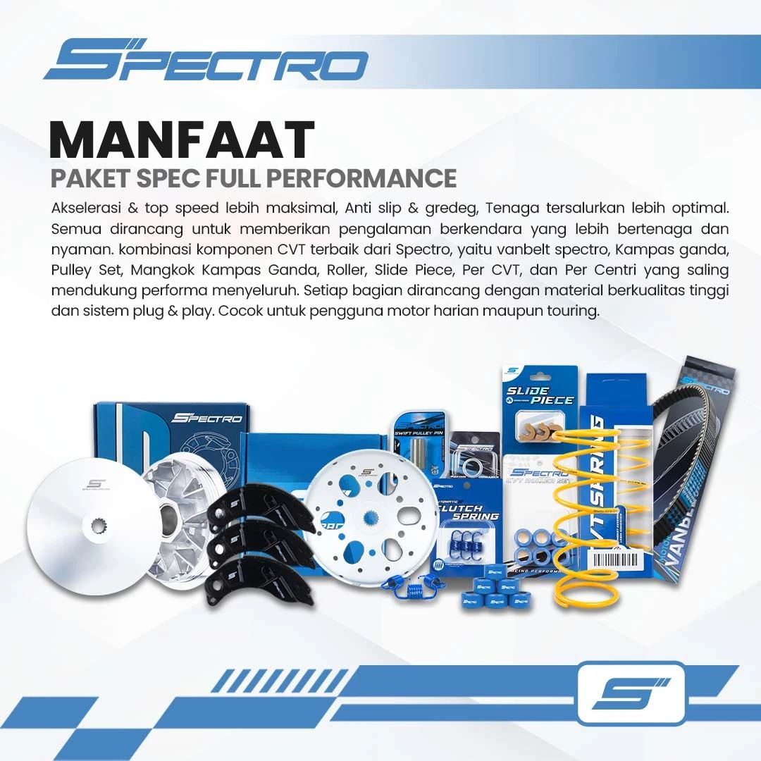 Spectro Sport Jual Spectro Paket Cvt Spec 5 Vario Pcx Beat Scoopy Nmax Mio Roller Per ...