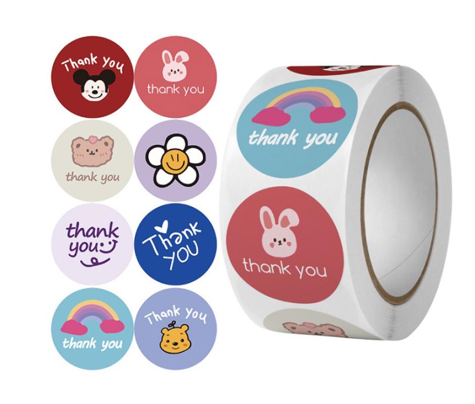 Promo HX120 [500 pcs @ 2.5 cm] Sticker Thank You stiker ucapan terima ...