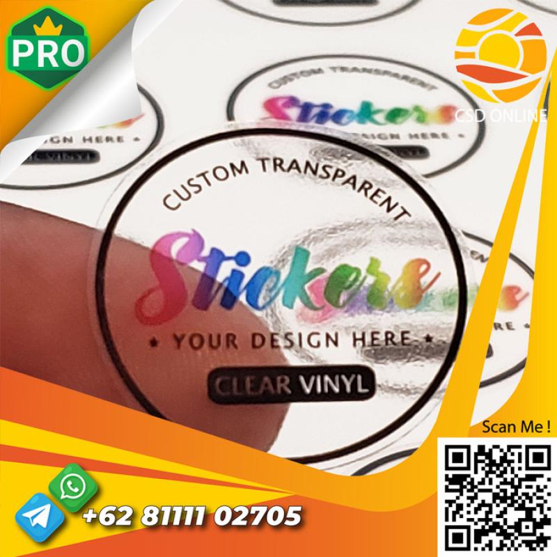Sticker Quantac Promo Quantac Transparant Stiker - Stiker Vinyl Transparan ...