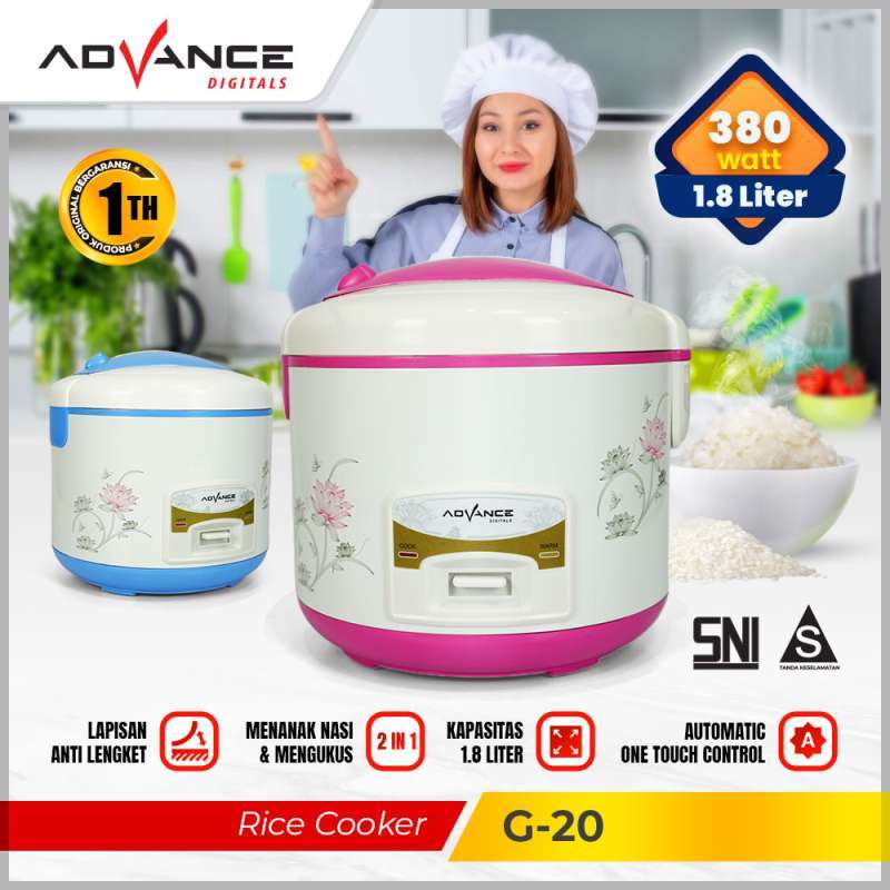 Jual Advance G20 Rice Cooker Besar 1.8liter Penanak Nasi Serbaguna 3 In