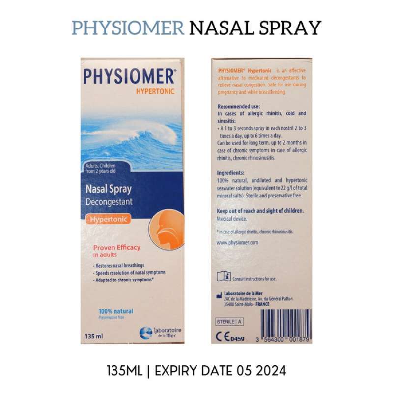 Promo Physiomer Hypertonic Decongestant Allergy Relief 135ml Anak