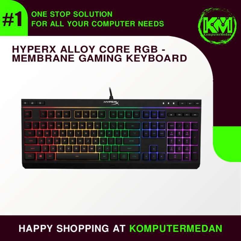 Jual HyperX Alloy Core RGB Membrane Gaming Keyboard di Seller KomputerMedan Official Store