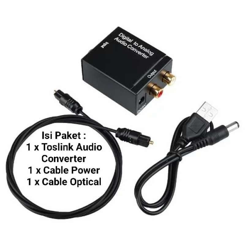 Promo Toslink Digital To Analog Audio Converter Optic Rca Coaxial