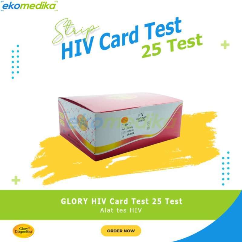 Promo HIV Card Test 25 Test Glory Diagnostics Alat test HIV Strip Glory