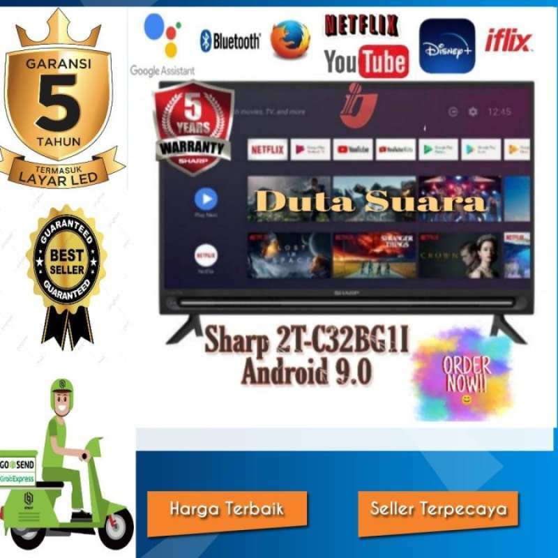 Promo Led Tv Sharp 32 Inch 2T-C32Bg1I Android Smart Tv Garansi Resmi ...
