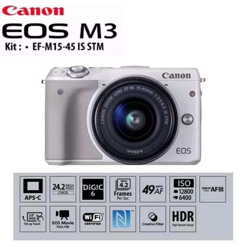 Promo CANON EOS M3 KIT EFS 1545MM IS STM KAMERA CANON Diskon 23 di Seller Focus ID