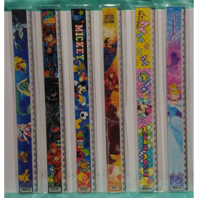 Jual Penggaris Mistar 30 cm Gambar Kartun Anim Karakter Lucu Bagus