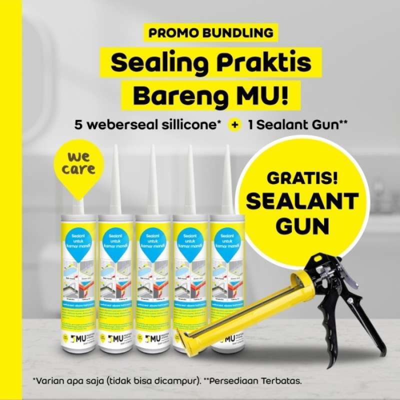 Promo Bundling 5 Tube Sealant Bathroom White Free Sealant Gun Diskon 17 ...