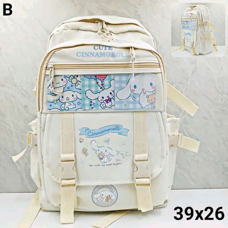metric tas ransel import polo pl1985 tas wanita tas ransel sekolah tas abg tas ransel gaul 18 inchi material nilon waterproof raincover