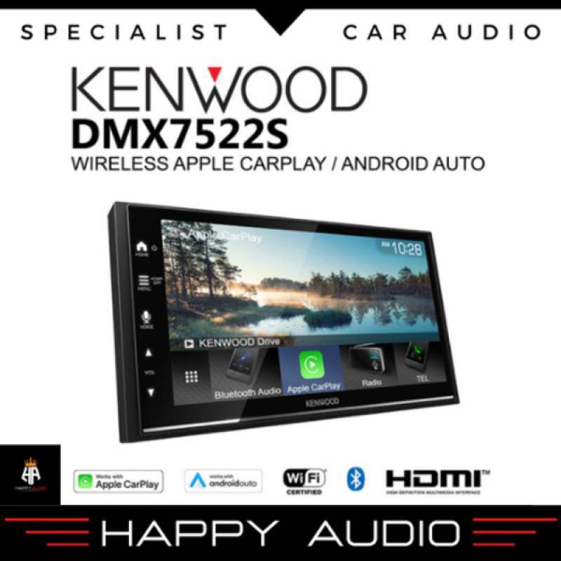 Jual Head Unit Double Din Kenwood DMX7522S Wireless Apple Carplay