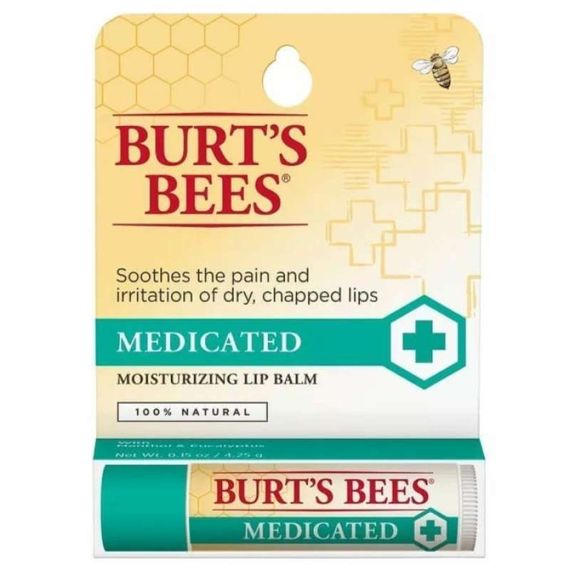 Jual BURT'S BEES Medicated Moisturizing Lip Balm 0.15oz di Seller