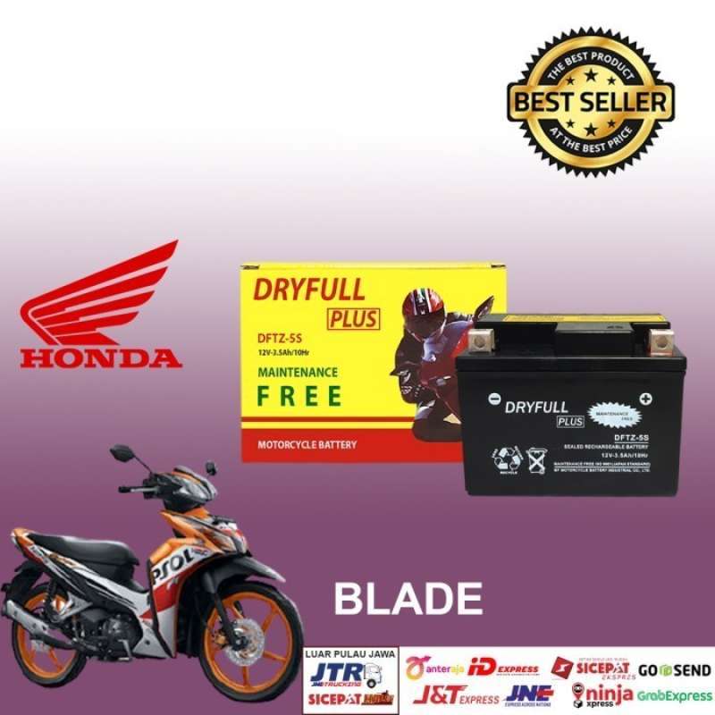 Promo Aki Motor Honda Blade Accu MF GTZ5S AKI DRYFULL DFTZ5S Diskon 23%