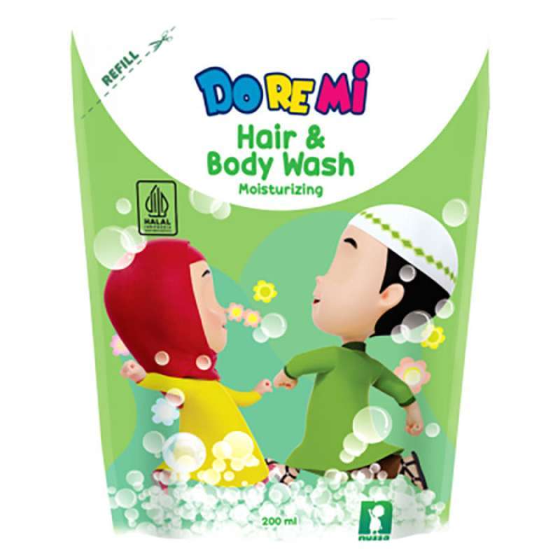 Jual Doremi Hair & Body Wash Moisturizing Nussa 200ml (refill) Di