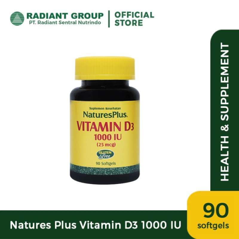 Promo Natures Plus Vitamin D3 1000 Iu 90 Softgel Diskon 23 di Seller