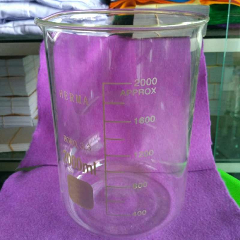 Promo Beaker Glass 2 Liter Rrc / Gelas Kimia 2 Liter Diskon 17 di Seller Bergas Selalu Cikoko
