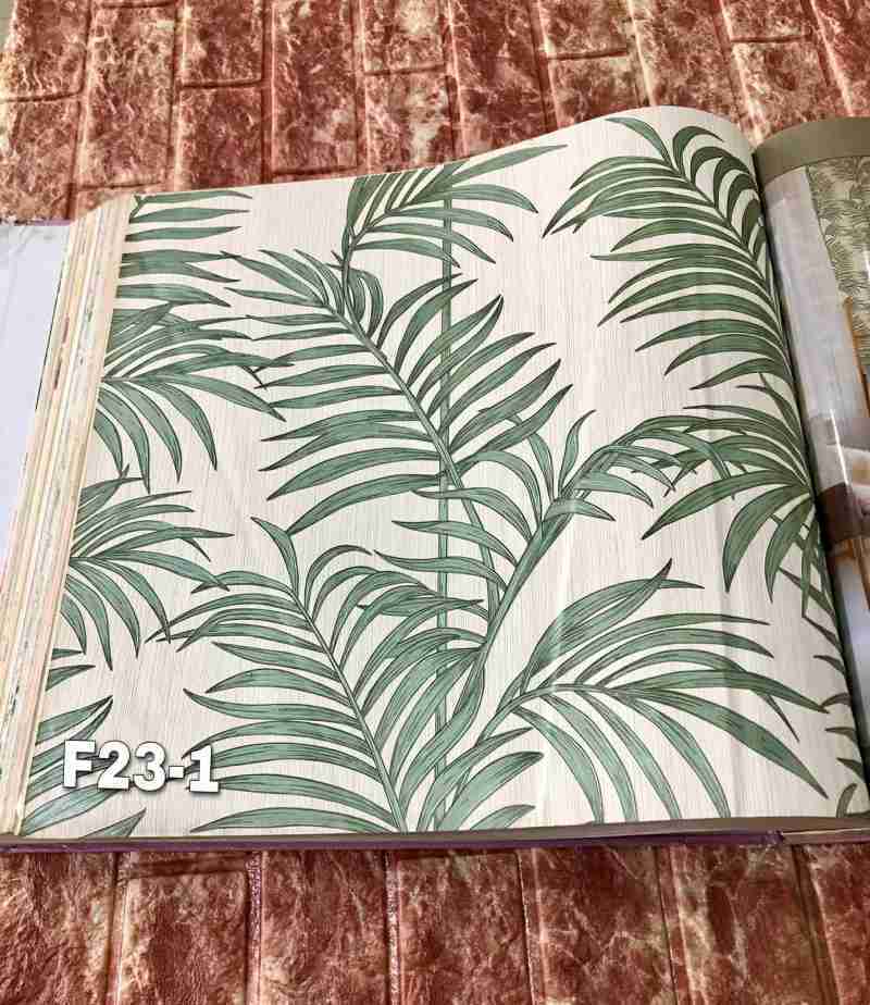 Jual Wallpaper Dinding Motif Daun Palem Hitam Putih Gold Flower Story ...