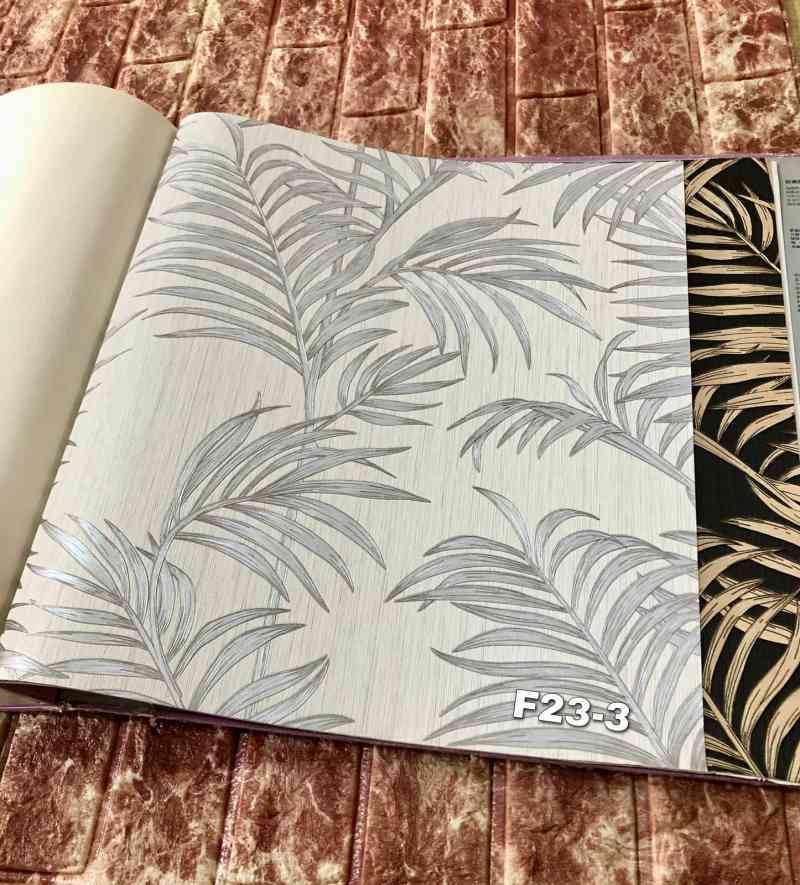 Jual Wallpaper Dinding Motif Daun Palem Hitam Putih Gold Flower Story ...