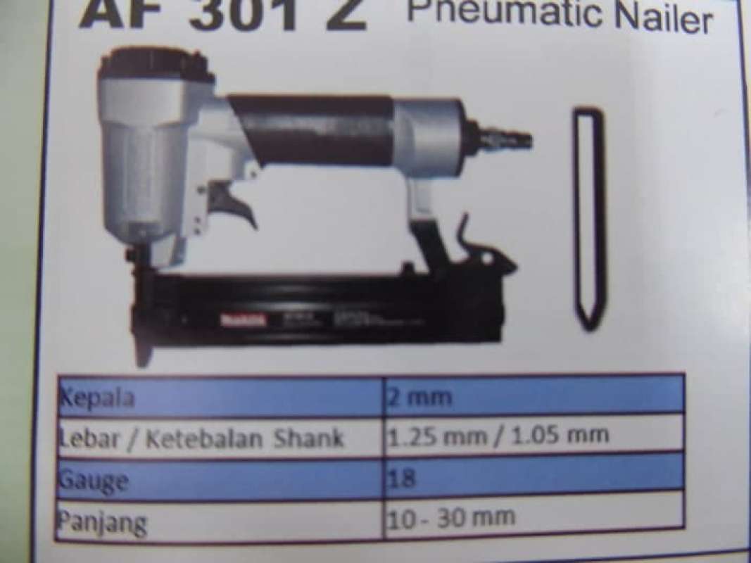 Promo Makita Alat Paku Tembak / Air Nailer Af 301 Z / Af301z Diskon 5% ...