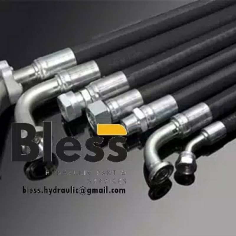 Promo Hydraulic Hose 1/2 R2 + Nepel Straight + Straight x 400 mm Diskon
