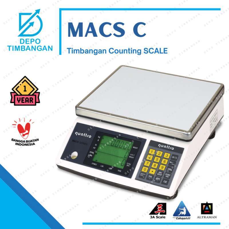 Promo Timbangan Digital Quattro MACSC series Timbangan Hitung 1,5KG