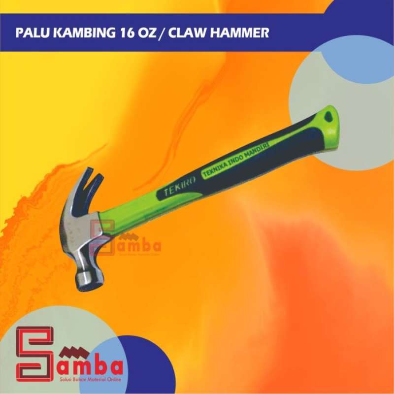 Promo PALU KAMBING 16 OZ TEKIRO / CLAW HAMMER TEKIRO GTCH1239 Diskon