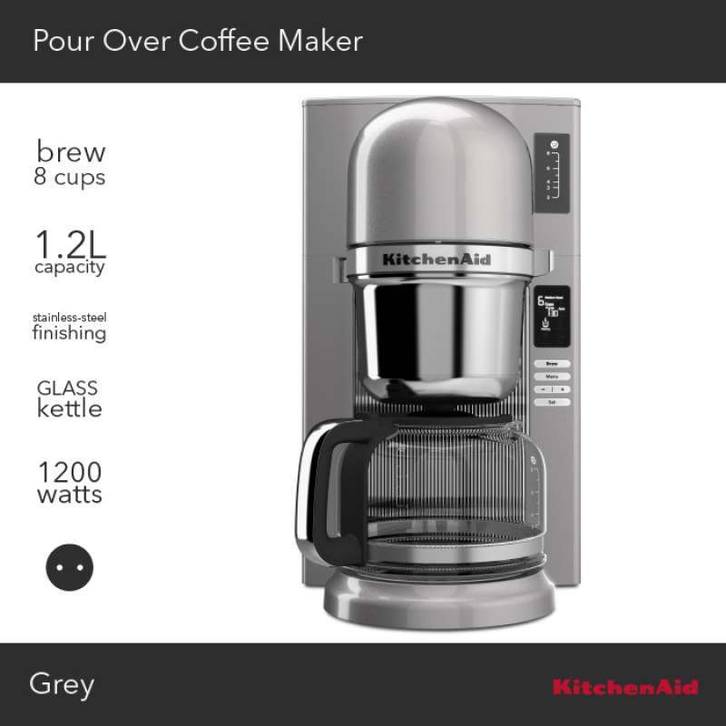 Jual Kitchenaid Pour Over Coffee Maker Abu Abu 5kcm0802ecu Di Seller