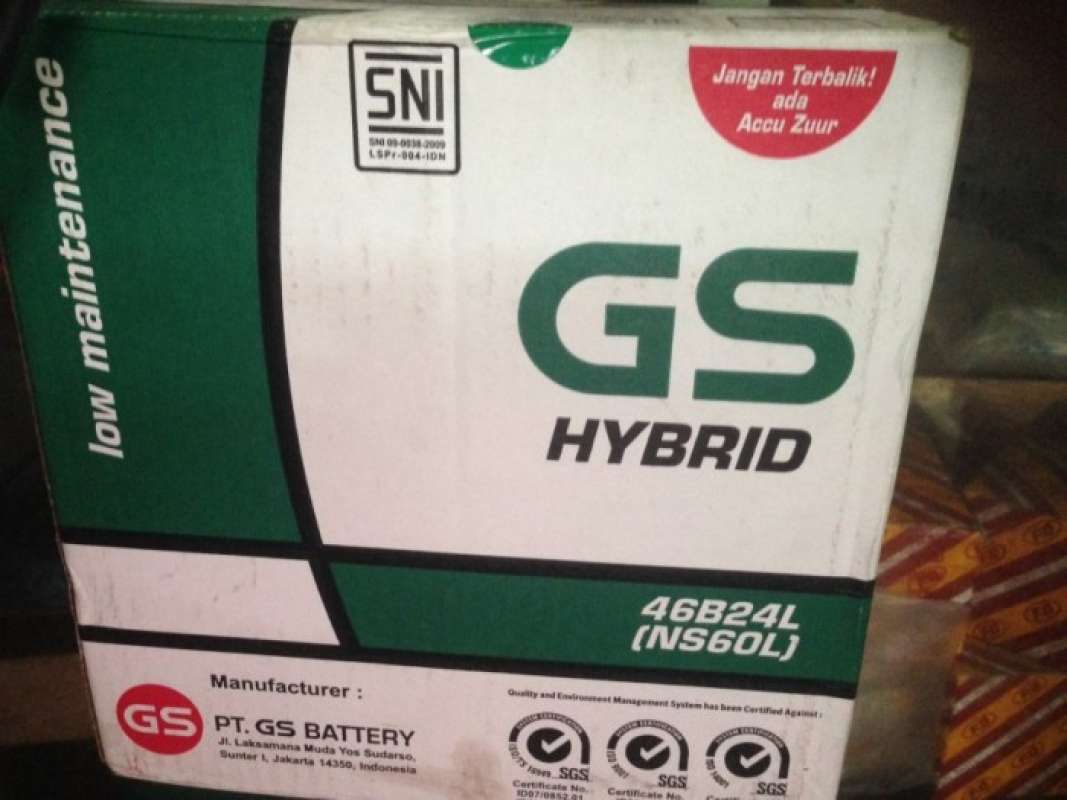 Promo GS HYBRID NS60L aki basah mobil Nissan March Grand Livina Datsun