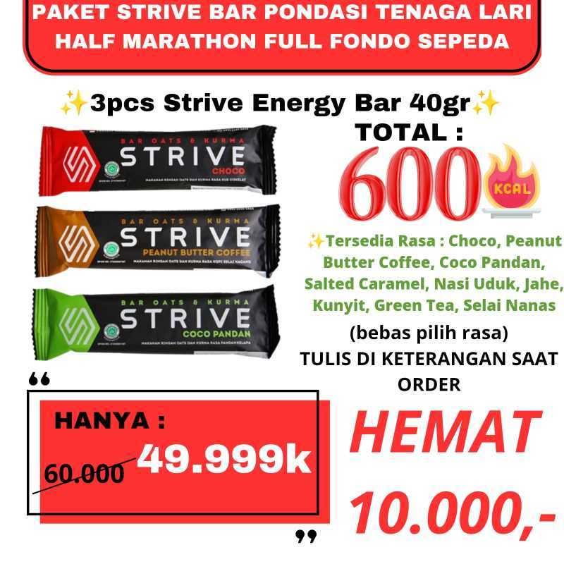 Promo STRIVE Energy Bar Paket Pondasi Tenaga Lari Half Marathon Full