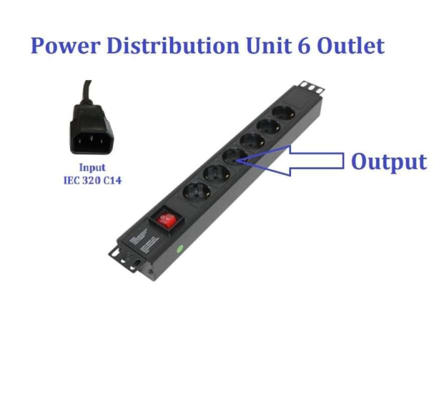 Promo Power Distribution Unit 6 Outlet Input Cord IEC320 C14 Diskon 33% ...