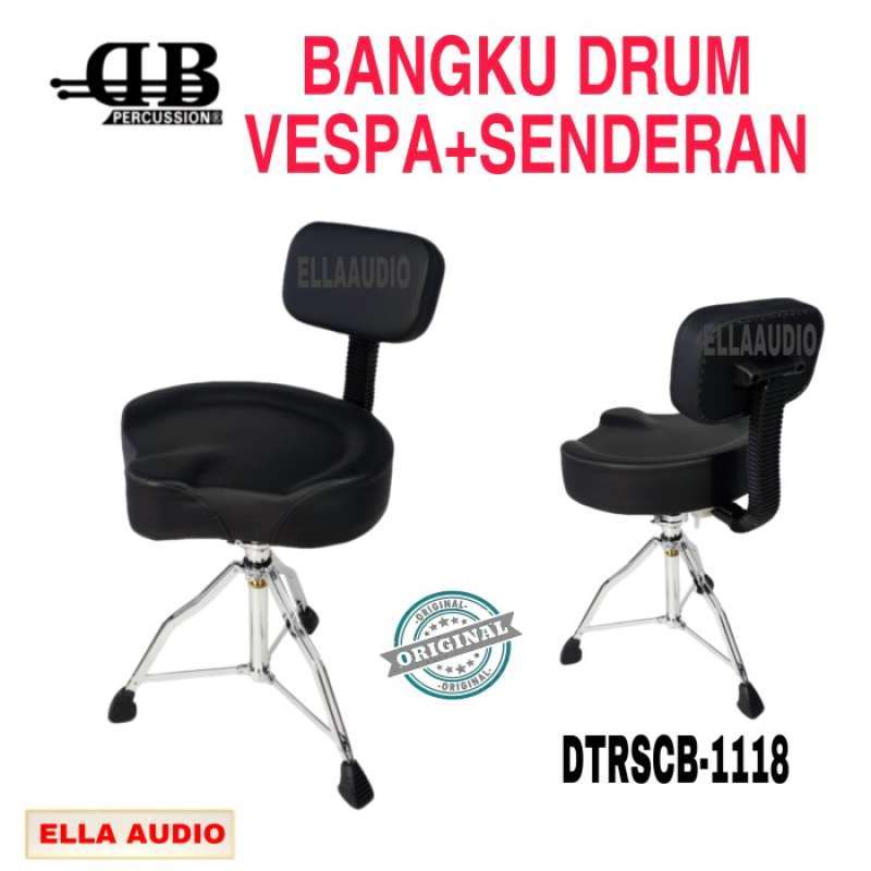 Promo DB Percussion Bangku Drum Model Vespa Back Support Senderan Besi
