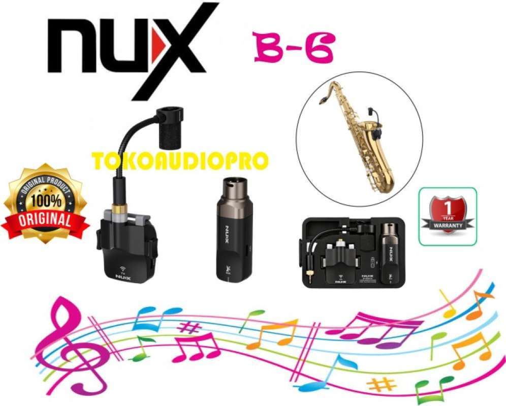 Jual Microphone Nux B6 Wireless Saxophone System 2.4Ghz Original di