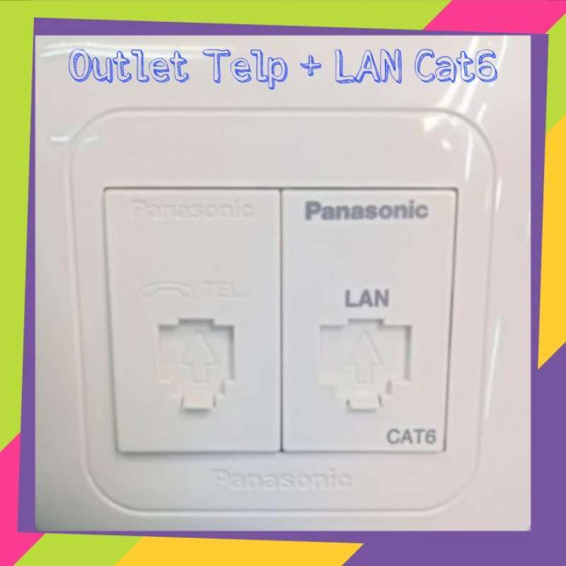 Promo Panasonic Outlet Data LAN Cat6 + Telepon Rj11 Diskon 11 di