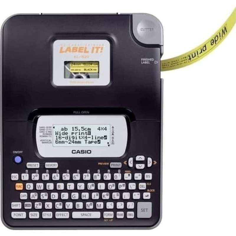 Promo CASIO KL-820 & 6pc Baterai Panasonic PRINTER EZ LABEL IT LABELER ...