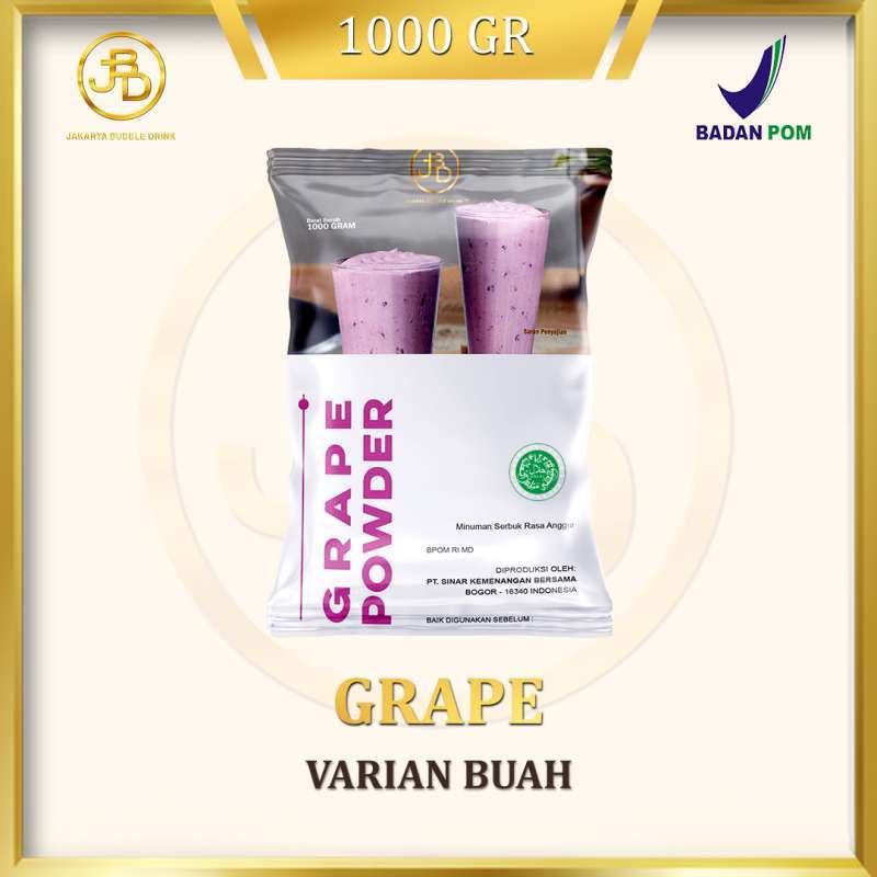 Jual Bubuk Minuman Premium Grape 1Kg Jakarta Bubble Drink di Seller