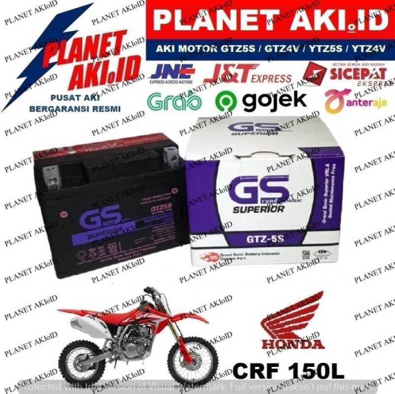Promo Aki Motor Honda Crf 150l Gtz7s Gs Y Accu Kering Mf Diskon 17% Di