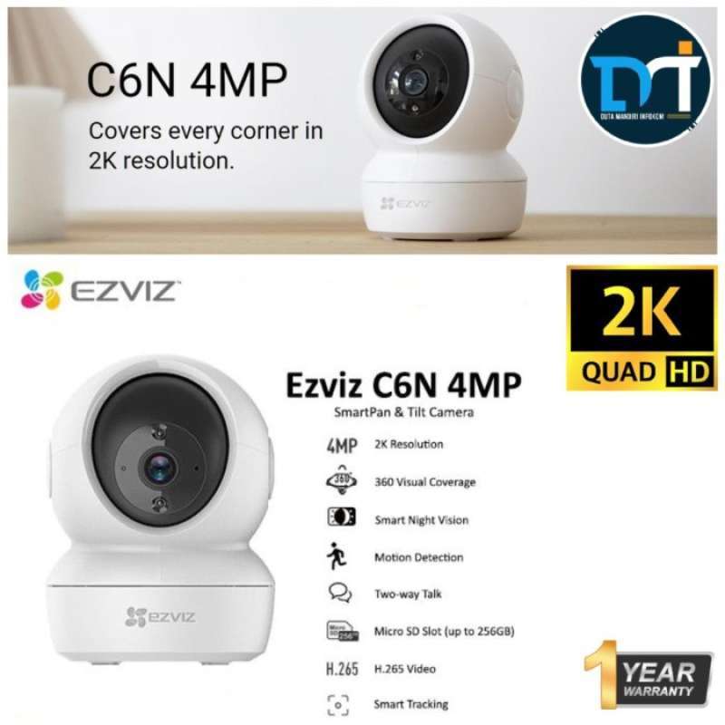 Smart H265 Promo C6N 4MP - 2K PRO Wireless CCTV H265 SMART WiFi PAN & TILT IPCAM ...
