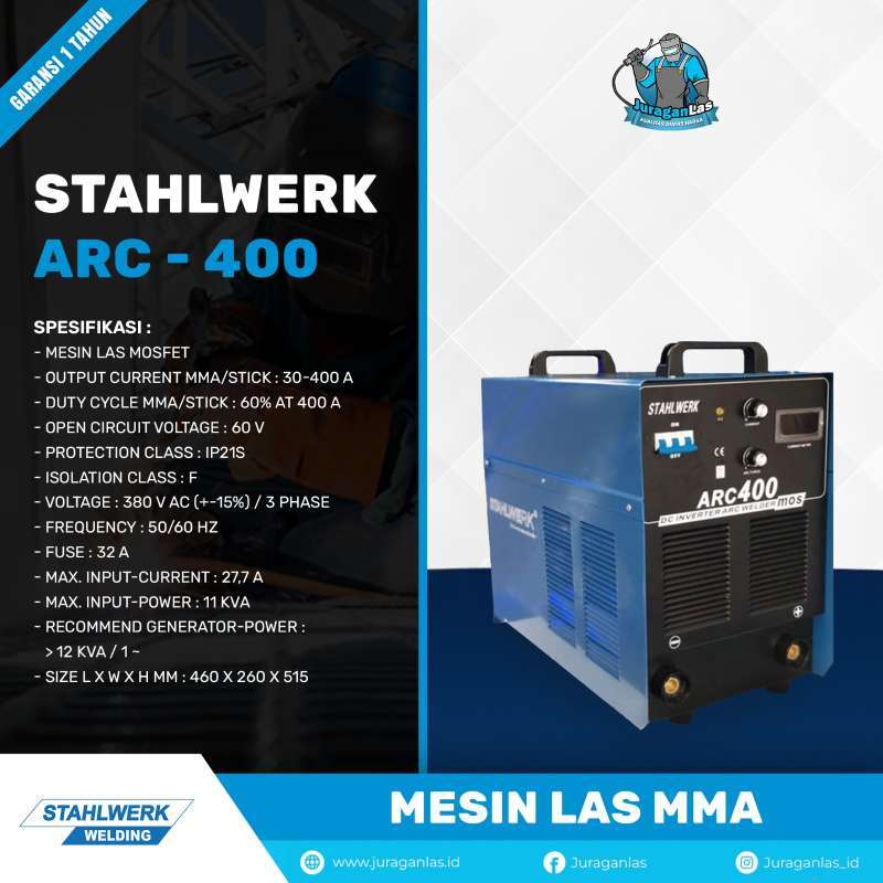 Jual STAHLWERK ARC-400 Mesin Las DC MMA di Seller Juragan Las - Juragan ...