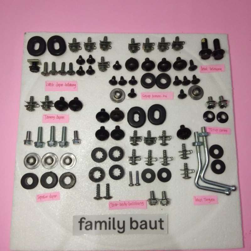 Promo Baut Lengkap Full Set Body. Lengkap Karet Ring Bos Jupiter Z