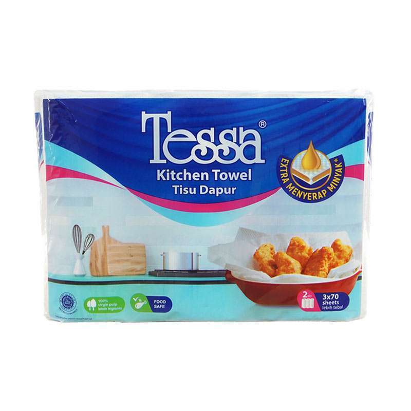 Promo TESSA KITCHEN TOWEL 70 SHEET X 3 ROLL Diskon 40 Di Seller promo-tessa-kitchen-towel-70-sheet-x-3-roll-diskon-40-di-seller