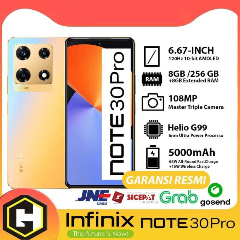 Jual Infinix Note 30 Pro 8/256 GB Garansi Resmi - Gold di Seller GH ...