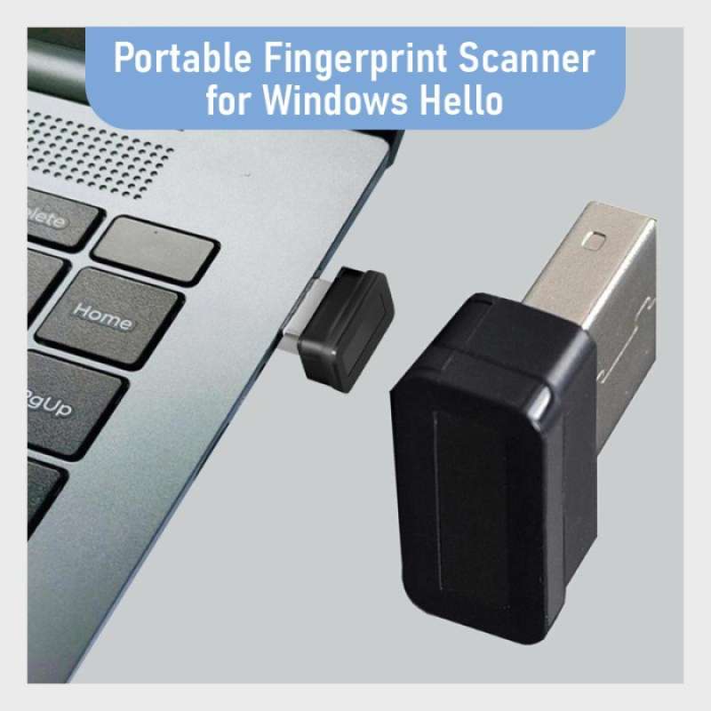 Promo Portable USB Fingerprint Reader Windows Hello PC Laptop Lock ...