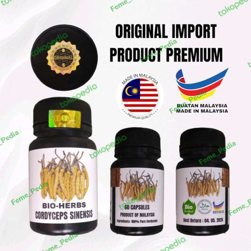 Promo Bio Cordyceps Sinensis Pure Capsules Original Import BioHerbs