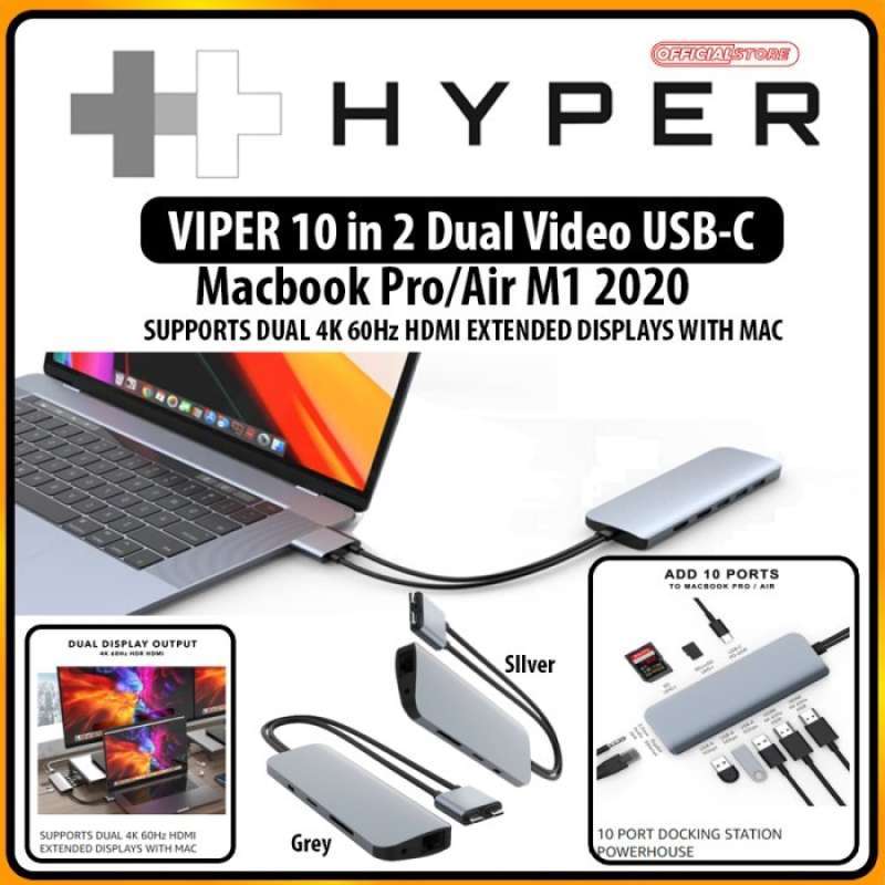 Promo Hyperdrive Viper 10 In 2 Macbook Pro Air M1 2020 Support Dual Monitor Diskon 23 di Seller