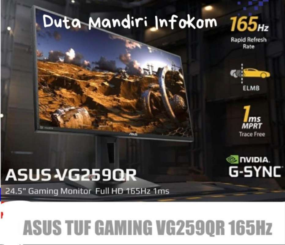 Promo Asus VG259QR 24.5 Inch -FHD IPS 165Hz 1ms HDMI DP Spkr Gaming ...