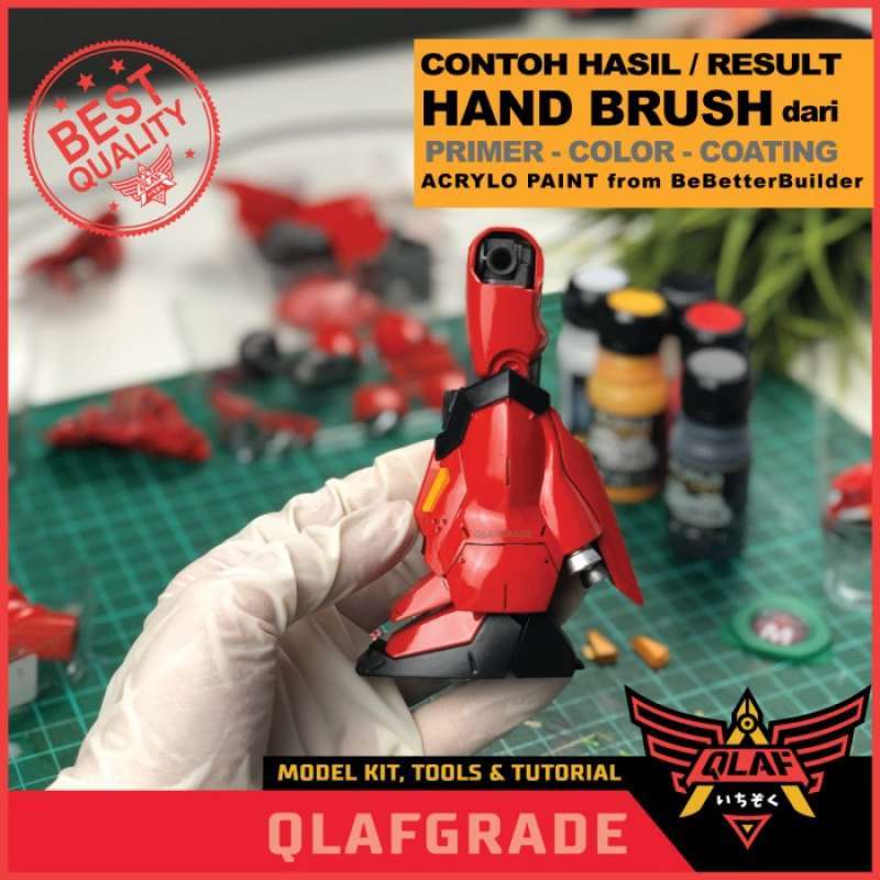 Promo PAKET ACRYLO BASIC LENGKAP for BEGINNER repaint hand brush cat