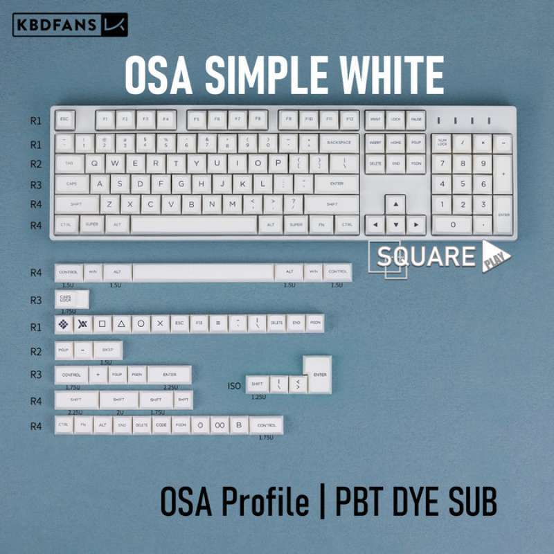 Osa Key Form Promo Osa Simple White Bow Keycaps Pbt Dye Sub Osa Profile - Kbdfans ...